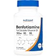 BESTVITE Benfotiamine 300mg – 240 Vegan Caps, No Stearates, Exp 2026