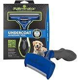 FURminator Large Dog Undercoat deShedding Tool for Long Hair | Reduces Loose Hair From Shedding, Easy Clean-Up, For Dogs Over 50 lbs, Use Weekly, Ergonomic Handle For Comfort