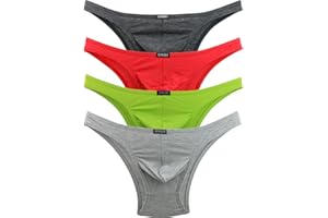 iKingsky Men's Cheeky Underwear Mens Bikini Panties Sexy Branzilian Back Briefs