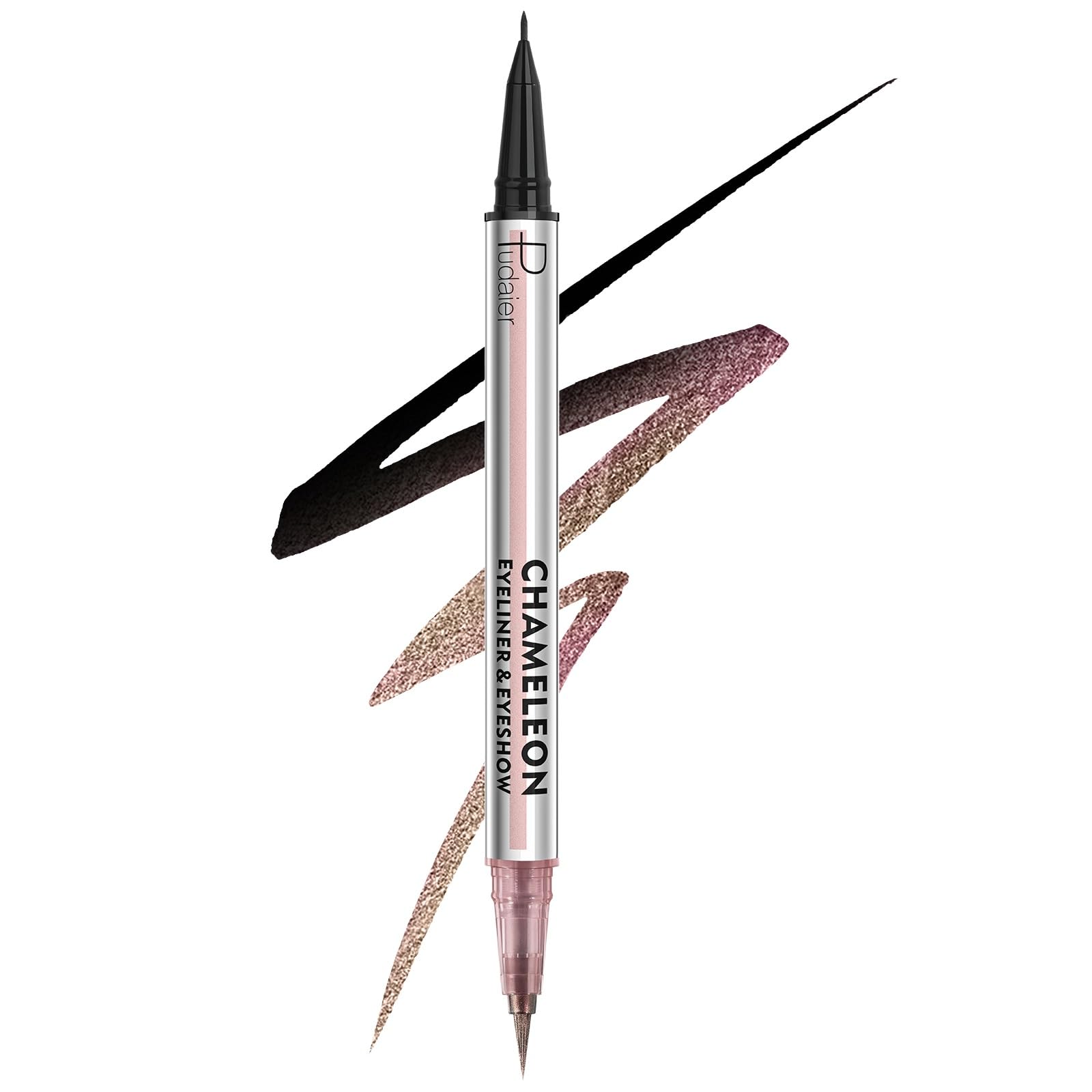 Photo 1 of Black and Multichrome Waterproof Liquid Eyeliner, Stay All Day Eye Liner Pen with Precise Tips for Women, Smudge-Proof & Transfer-Resistant, Vegan & Cruelty-Free