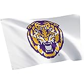 Desert Cactus LSU 100% Polyester Indoor Outdoor 3x5 feet Banner Tigers Geaux Louisiana State University (Flag I)