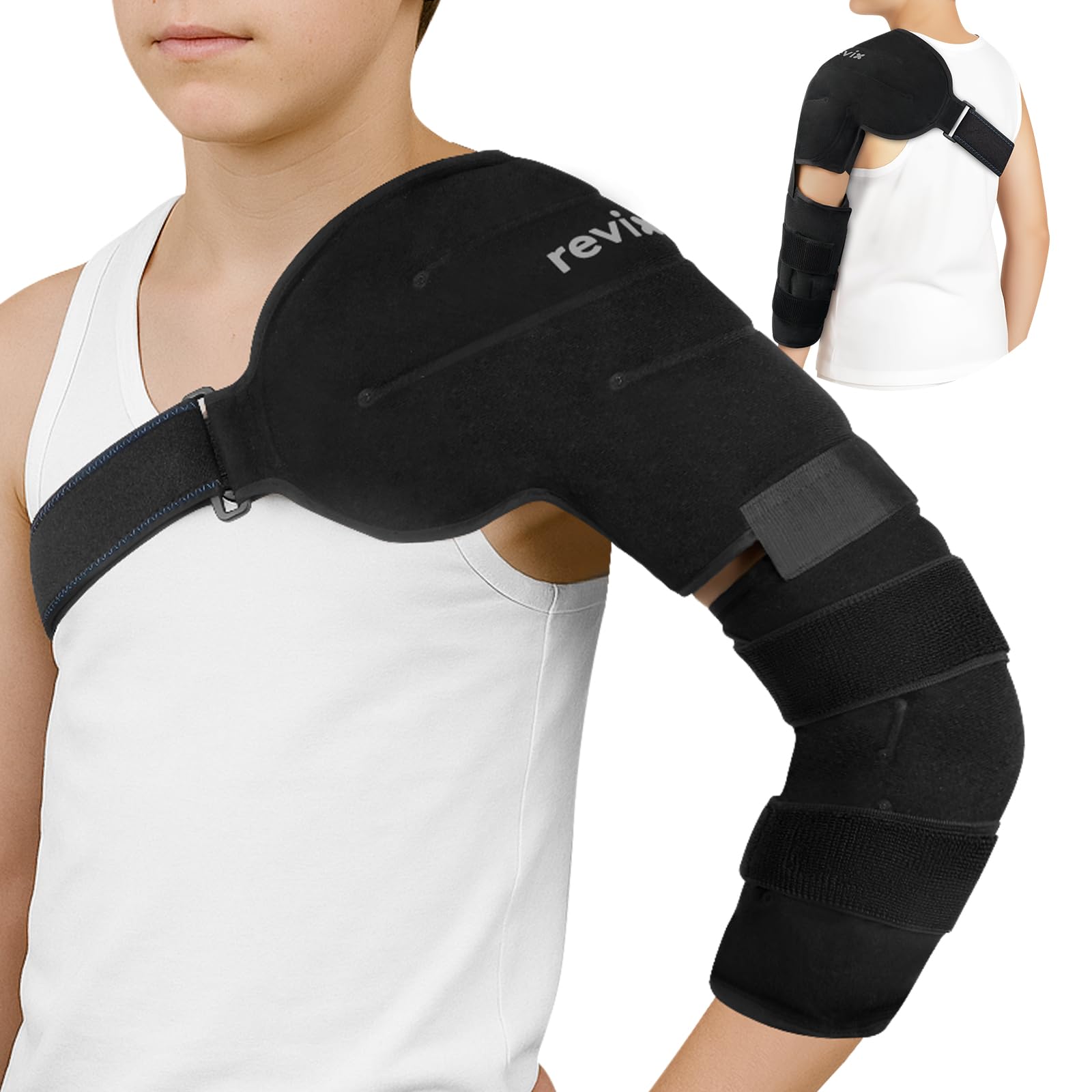 Photo 1 of REVIX Youth Arm Ice Pack Wrap for Pitchers – Reusable Ice Arm Sleeve for Young Volleyball Player & Athletes, Cold Compression Therapy for Shoulder & Elbow, Throwing Recovery, Muscle Relaxation & Daily Use