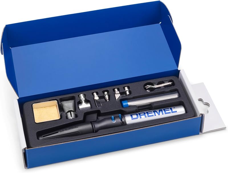 Saldatore senza fili Dremel Versatip 2000 - Kit di saldatura a gas butano con 7 punte intercambiabili per saldatura, bruciatura del legno, pirografia, creazione di gioielli, arte e artigianato