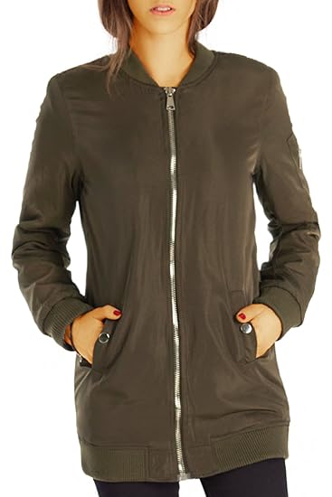 bestyledberlin Damen Jacken, Lange Bomberjacken, Blousons, Fliegerjacken ja64p