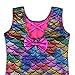 HUANQIUE Girls Kids Swimming Swimsuit Sleeveless One Piece Scale Colorful 6-8 Years