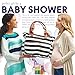Diaper Bag - Baby Shower Gifts - Nappy Bag - Designer Diaper Purse - Baby Stroller Bag - Baby Machine Washable Travel Diaper Tote Bags for Moms and Girls (Stripped)