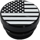 Unlorspy Car Cigarette Lighter Plug Cover,Billet Aluminum Cigarette Lighter Button,Waterproof Dustproof Car Lighters Accessories for Most Vehicles and Boats with 12 Volt Power Source (Flag/Black)