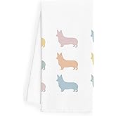 WFSM Corgi Kitchen and Bathroom Hand Towels - Dog Tea Towels, Gifts for Women and Corgi Lovers, Decorative Decor, 1624 Inches