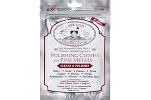 Cape Cod Polish Co Metal Polishing Cloths Foil Pouch 0.53oz, Stainless Steel