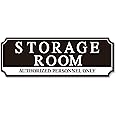 Storage Room Door Sign for Business and Home, Self-Adhesive Durable Modern Storage Room Sticker, Authorized Personnel Only Signs for Industry, Hospital, Restaurants, Private Area