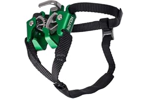 Notch Jet Step Foot Ascender with Unique Dual Cam has Less Spring Tension for Reduced Wear & Drag on The Climbing Line, use on Either Foot, Rope Diameter Range 11-13mm (41001)