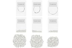 Sadnyy 330 Pcs 3 Grams Silver Jewelry Solder Chip and 3 Pcs Soft Medium Hard Silver Solder Wires, Ultra Tiny Medium Density P
