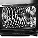 Auto Dynasty Factory Style Halogen Headlights Assembly Compatible with Ford F250 F350 F450 F550 Super Duty 2nd Gen 2008-2010, Driver and Passenger Side, Black Housing Clear Corner