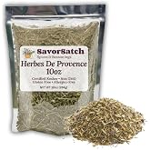 SavorSatch Herbs of Provence Herbes De Provence - 10oz Resealable Pouch, Fresh and Aromatic Herb and Spice Seasoning Blend, All-Natural, Allergen-Free, GMO-Free, Certified Kosher, Gourmet Quality, Perfect for Cooking, Baking, and Grilling - 10 Ounce (Pack of 1)