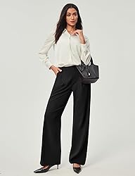Ewedoos Wide Leg Pants Woman Stretchy Work Dress