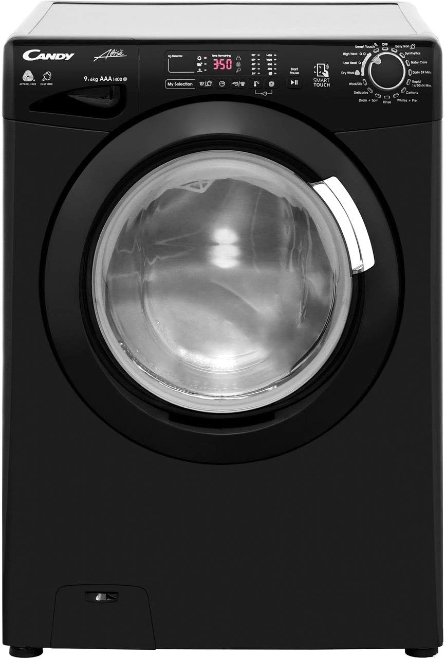Candy Gvsw496dbb Freestanding Grand O Vita Washer Dryer Nfc Connected 9kg 6kg Load 1400rpm Black Amazon Co Uk Large Appliances