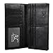 Banuce Men's Genuine Leather Bi-fold Breast Long Wallet