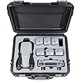 INNVO Waterproof Hard Case for DJI Air 3S / 3 Fly More Combo Shockproof Case with Mesh Pocket for Accessories Custom-Fit Foam for Drone Controller Components Batteries Charger 14.2x6.3x11.4