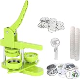 Button Maker Machine 44mm Button Badge Press Machine Installation-Free, DIY Pin Button Maker Press Machine Kit with Free 100pcs Button Maker Supplies &amp; Circle Cutter (Green, 44MM)