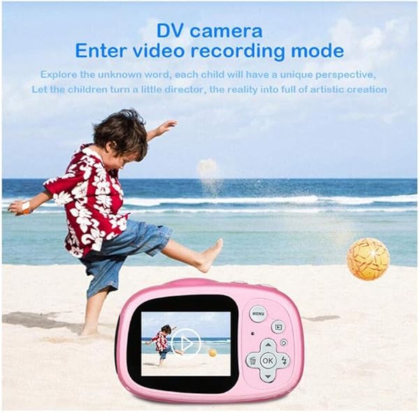 noyydh Childrens Waterproof Camera 3 Meters Waterproof 2 0 Inches HD IPS Display Support MP3 MP4 Color Pink