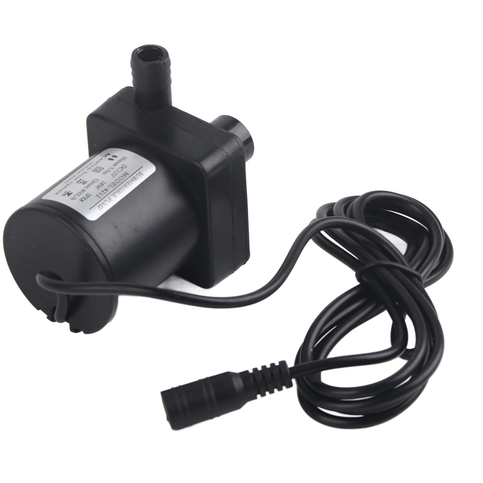 DC 12V Mini Submersible Quiet 800L/h 5M/16ft Small Fountain Pump, Mini Silent Brushless Motor Submersible Pump for Pools Pond Aquarium Fish Tank