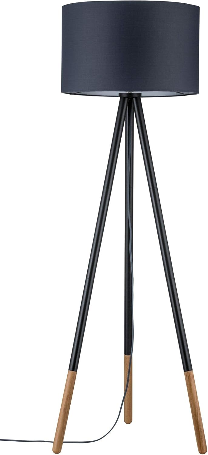Paulmann 79633 Neordic Rurik Floor luminaire max. 1x20W Floor lamp for E27 Lamps Floor luminaire with Fabric Shade Grey/Wood 230V Without lamp - Image 3