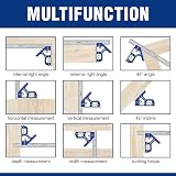 WORKPRO 6 Inch Carpentry Squares 150 mm Combination Square with Bubble Level view 5