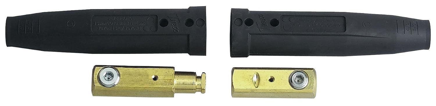 Schweißkabelverbinder 4-MPC, 2 Bolzen, Twist-Lock, Für Kabel 3/0–4/0 (70–95 Mm²), 500 A – Männlich & Weiblich Set