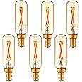 LiteHistory Dimmable T6 led Bulb 25W Candelabra led 2200K Amber 120lm 2W e12 T25 led Bulb 6Pack