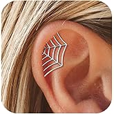 Halloween Earrings for Women Silver Spider Earrings Spider Helix Piercing Jewelry Halloween Costume Outfit Jewelry