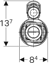 Geberit 290 Series Dual Flush Discharge Mechanism Bright Chrome 282.302.21.2 view 4