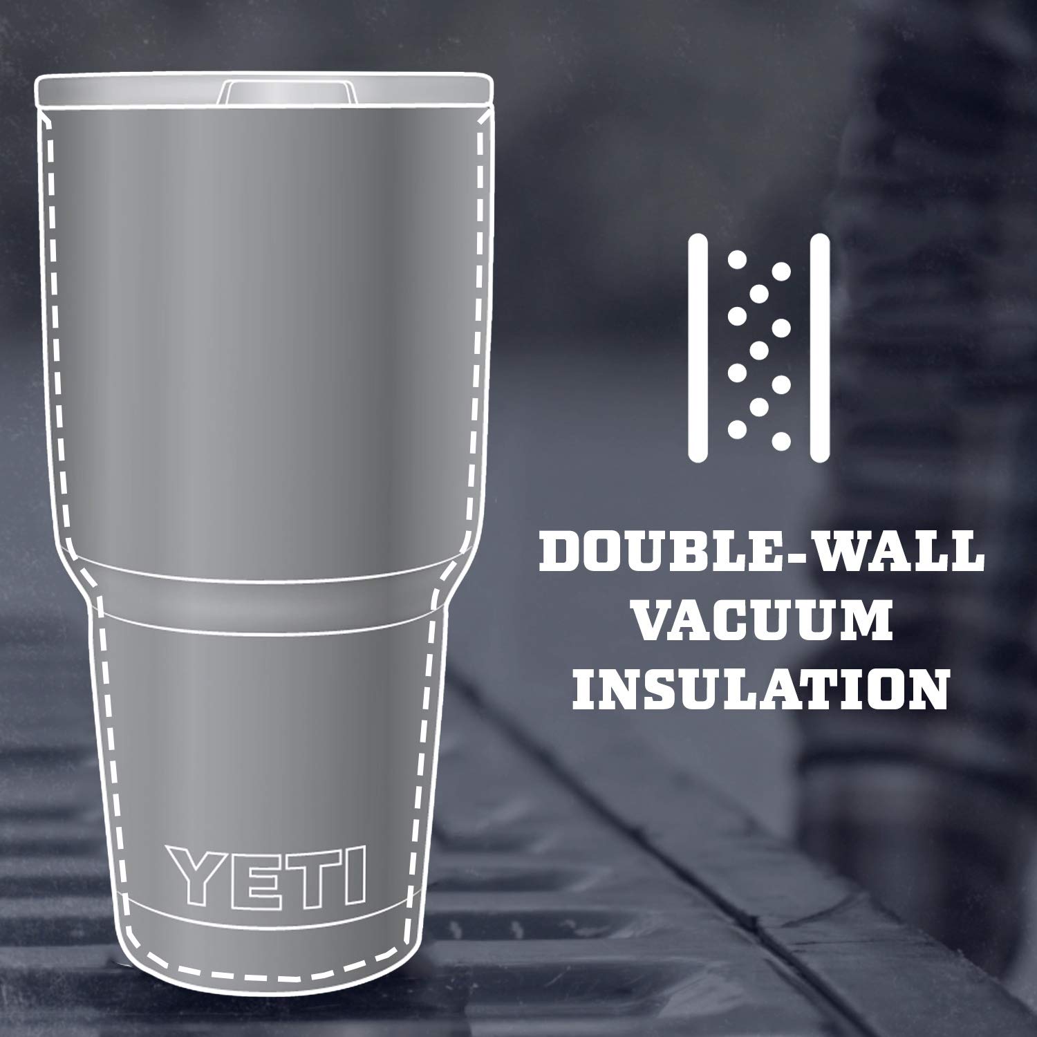 YETI RAMBLER Rambler 30oz tumbler Tumbler Black Black Parallel Import