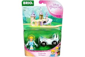 BRIO - 33322 Disney Princess Cinderella & Wagon | 2 Piece Toy Train for Kids Ages 3 and Up