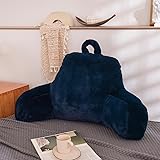 Holawakaka Large Faux Fur Bed Rest Pillow with