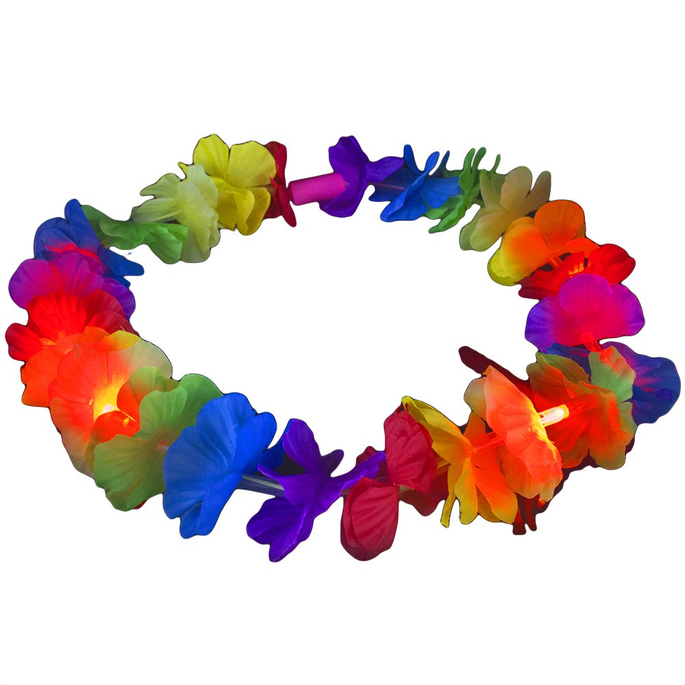 The Glowhouse Light Up Hawaiian Lei LED Necklace