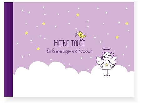 Taufbuch Mädchen (Taufalbum/Erinnerungsbuch/Eintragealbum, Recycling-Papier, Taufgeschenk)