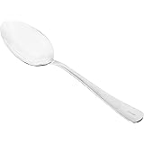 Mercer Culinary 18-8 Stainless Steel Plating Spoon with Solid Bowl, 9 Inch