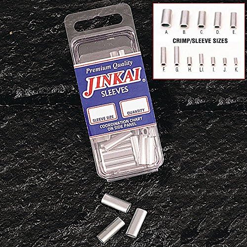 JINKAI Crimps - Crimp size: SG - 175-200lb. test - Max line diameter: 1.28-1.47x10mm - 50 Pk.