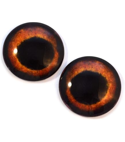 Realistic Sea Turtle Glass Eyes 20mm - Handmade Cabochons For Doll Making, Taxidermy, Crafts