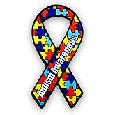 Fundraising For A Cause | Small Autism Ribbon Magnet - Autism Awareness Magnet for Refrigerators &amp; Cars (1 Magnet)