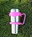 BYGZB Color Handle for Yeti 30 oz Rambler Tumbler, RTIC, SIC and Other 30 oz Tumblers, Seafoam Blue, Hot Pink, Blue, red.(Hot Pink)