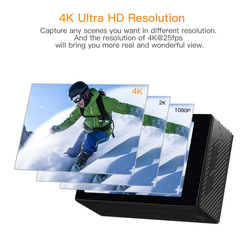 APEMAN Action Camera 4K 16MP WiFi Ultra Underwater