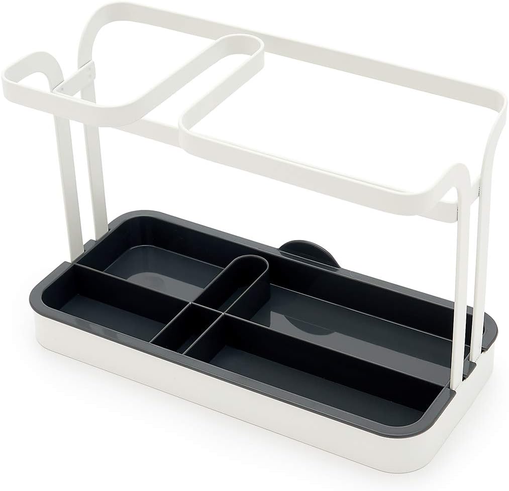 simplywire - Sink Tidy/Caddy - Retro Flat Steel Wire Kitchen Sink Organiser - White, 21cm (W) x 10cm (D) x 14cm (H) - Image 3