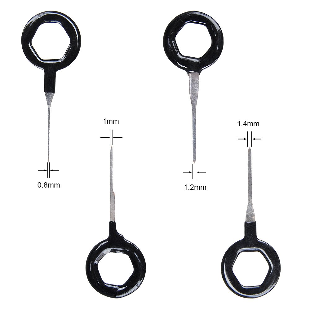 MUYI Terminals Removal Key Tool 11pcs Auto Electrical Wiring Crimp Connector Extractor Puller Release Pin kit for Car