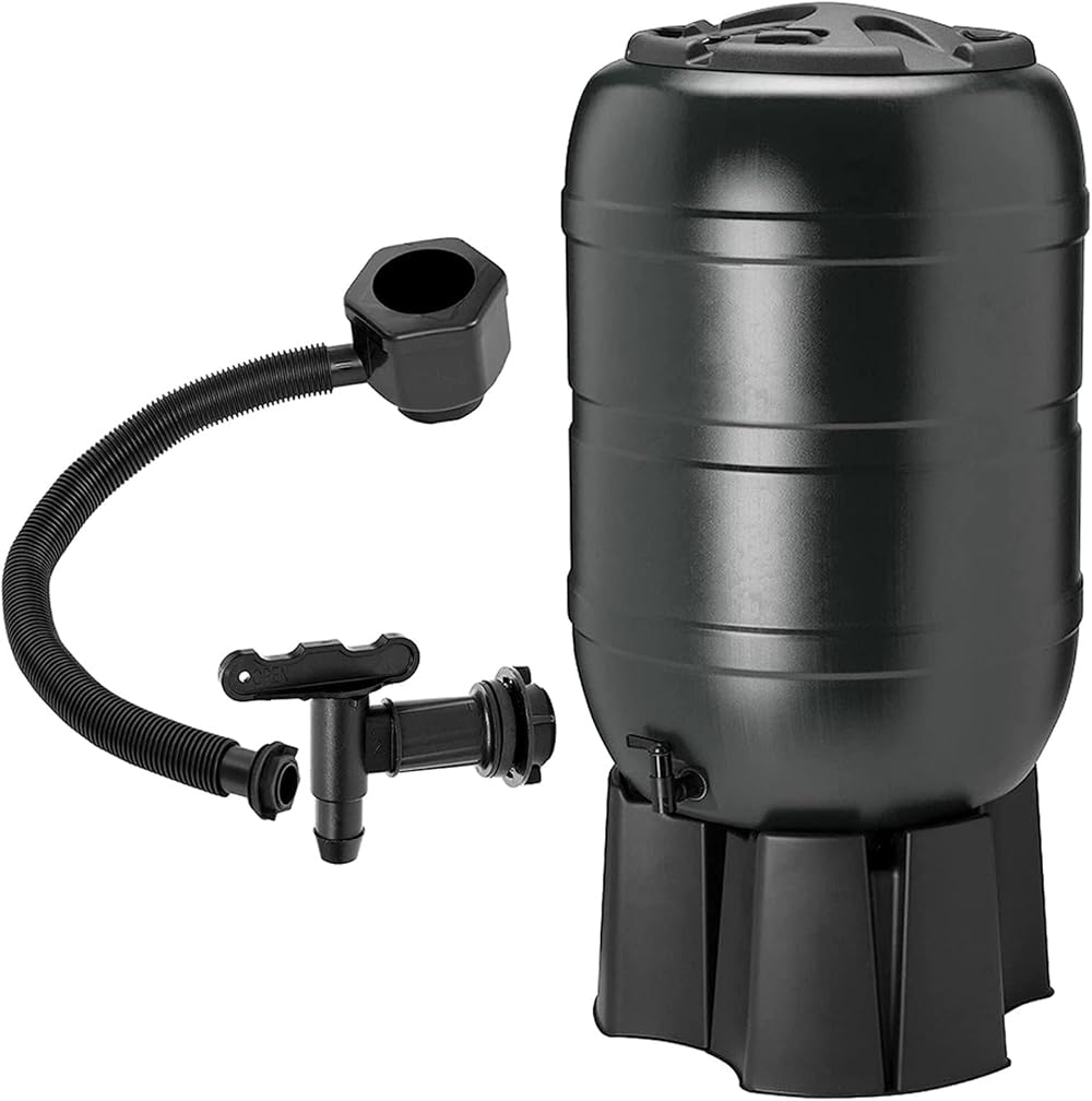 STAR SUPPLIES 100L Outdoor Water Butt with Stand Lid and Tap