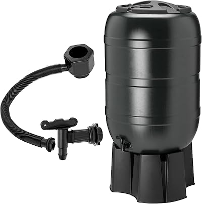 STAR SUPPLIES 100L Outdoor Water Butt with Stand Lid and Tap