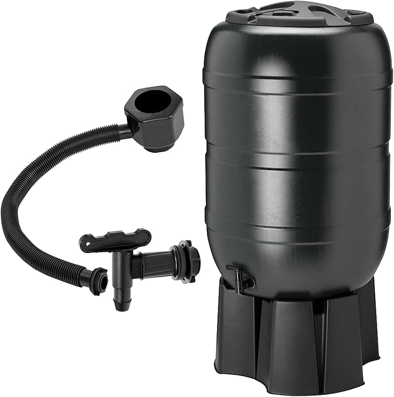 STAR SUPPLIES 100L Outdoor Water Butt with Stand Lid and Tap