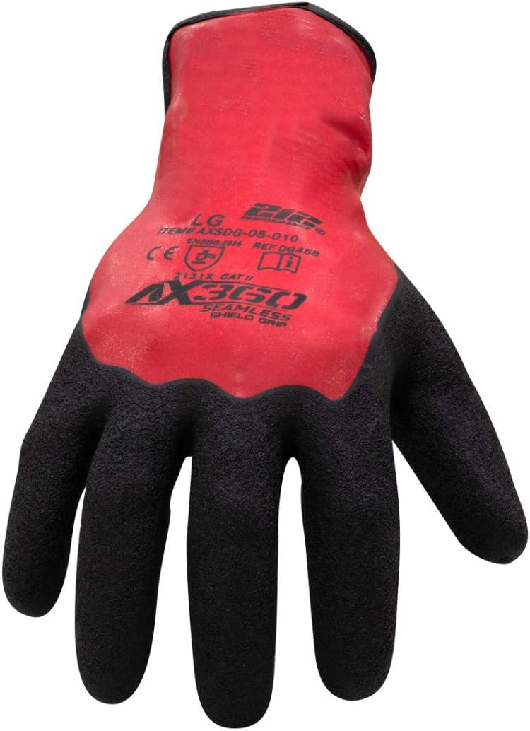 212 Performance Gloves AXCRG05008PR AX360 Latexdipped Crinkle Grip