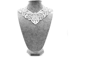 Elegant Faux Collar Applique Flower Lace Neckline Sewing DIY Clothes Decoration - White Clever Fashion