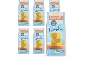 PAMELA'S PRODUCTS Pamela's Gluten Free Cornbread & Muffin Mix, Organic Corn, 12 Ounce Bag (Pack of 6)